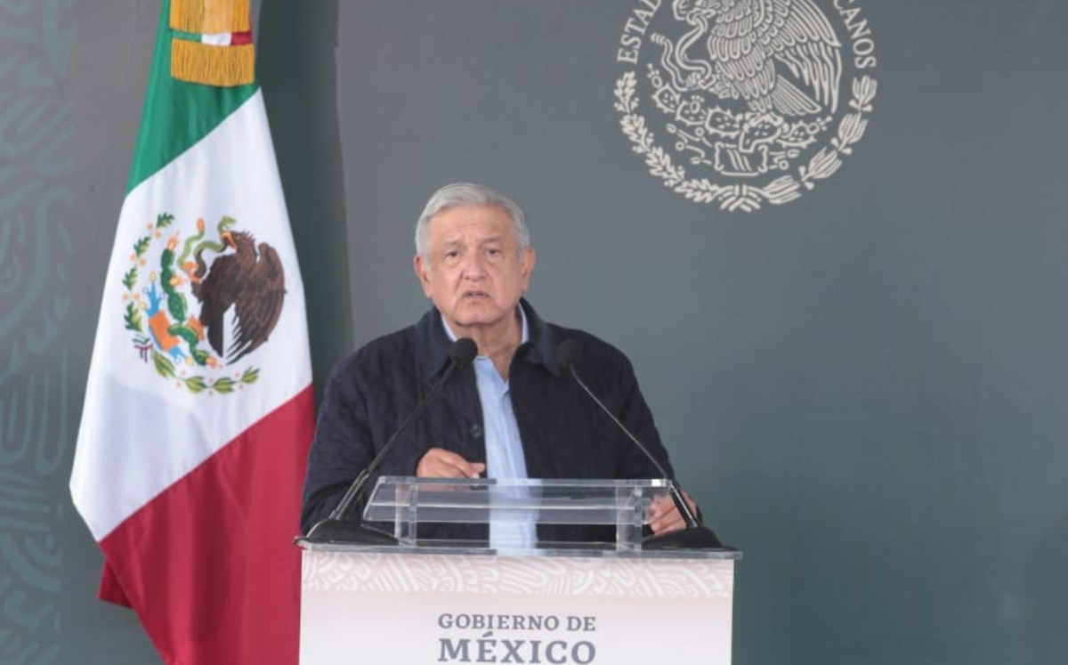 López Obrador durante su visita a Nuevo León como parte de su gira presidencial. (Jesús Quintanar)