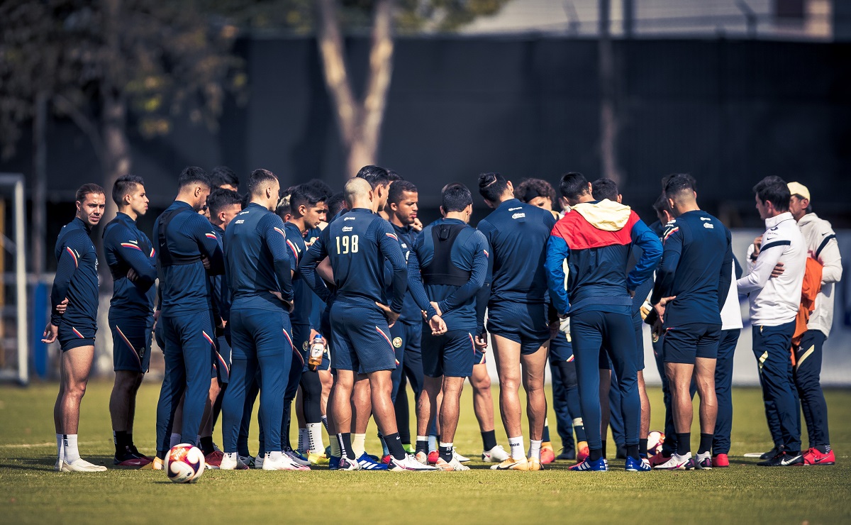 Los jugadores de América en un entrenamiento (Club América)