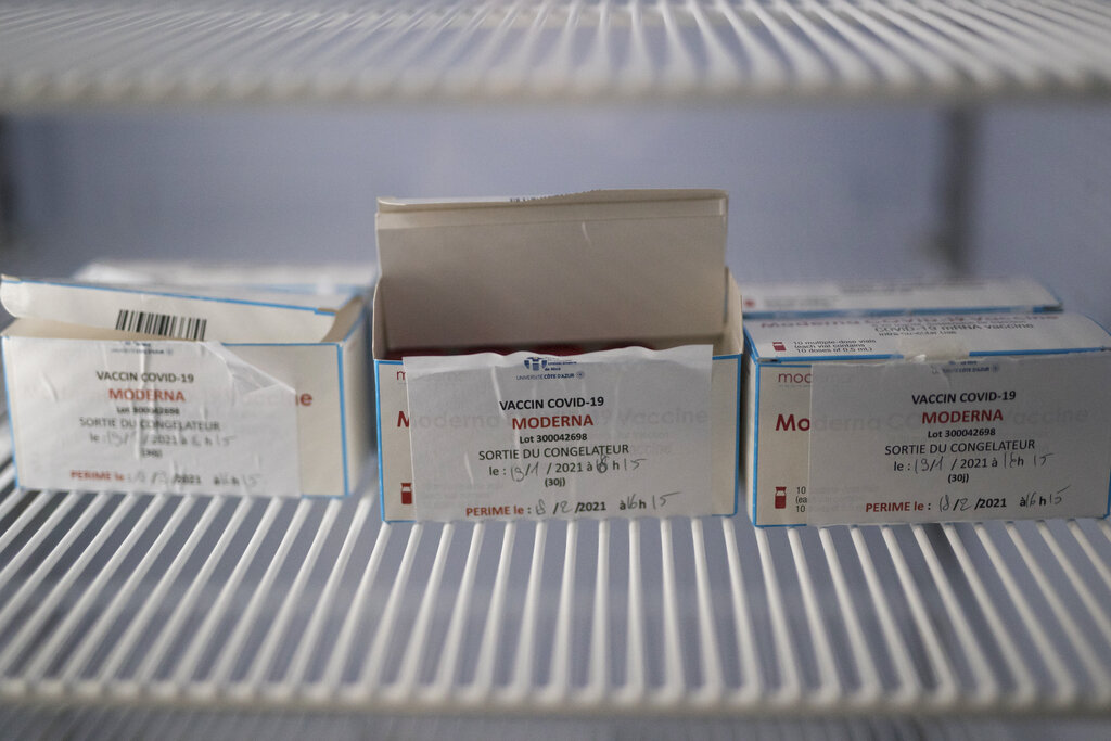 La vacuna de Moderna Inc. es la que más se está distribuyendo en Estados Unidos. (AP)