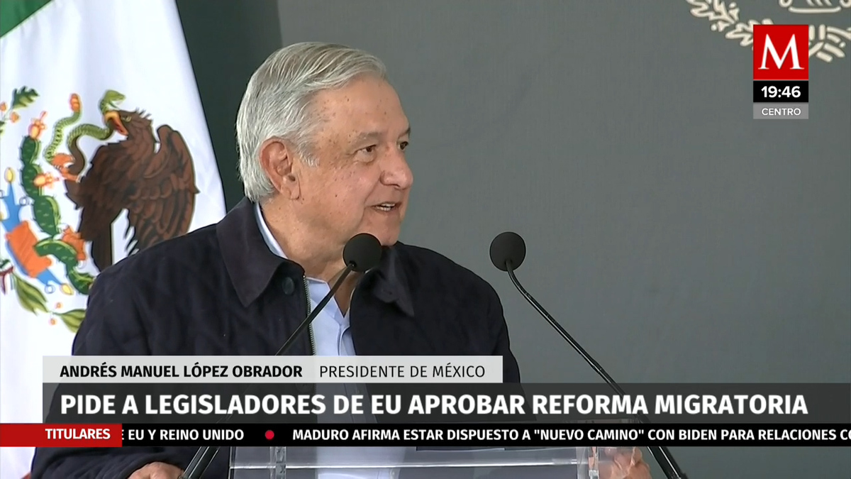 AMLO exhorta a legisladores de EU a aprobar iniciativa migratoria de Biden