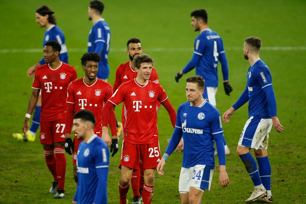 Bayern goleó al Schalke 04 en Gelsenkirchen (AFP)