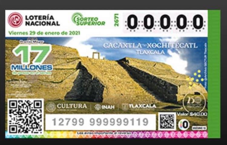 Boleto de la Lotería Nacional. (Especial)