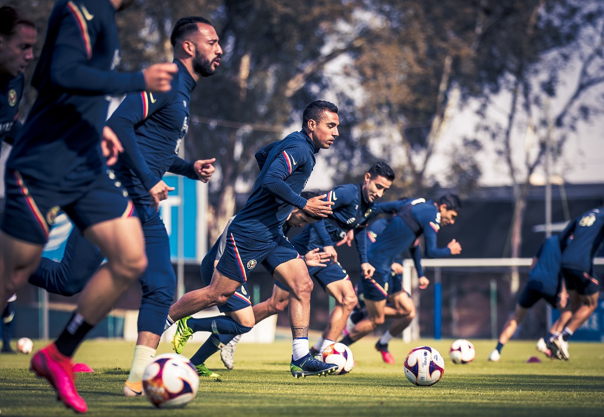 Jugadores de América en un entrenamiento (Club América)