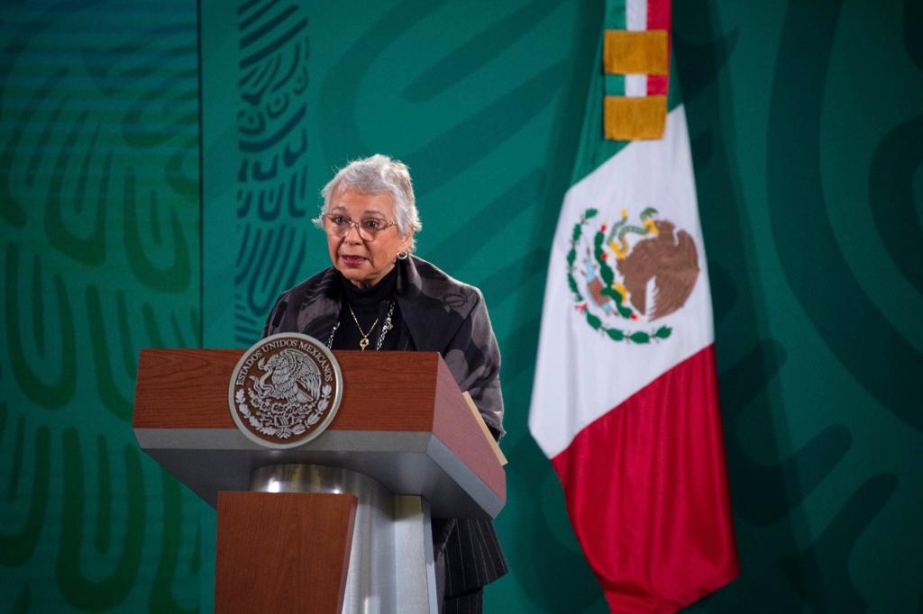 La secretaria de Gobernación encabezó la primer Mañanera en ausencia del presidente López Obrador. (Especial)