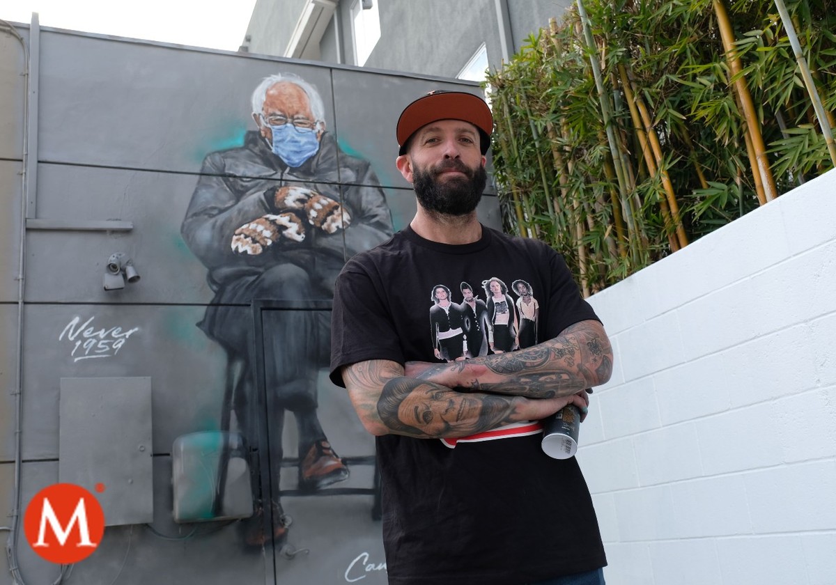 Jonas Never, muralista y artista visual de California.