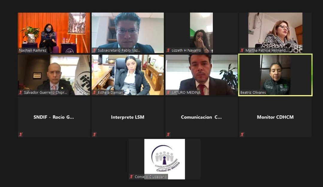 La reunión virtual abarcó temas de violencia en los jóvenes de la capital | Twitter/@PabloVazC