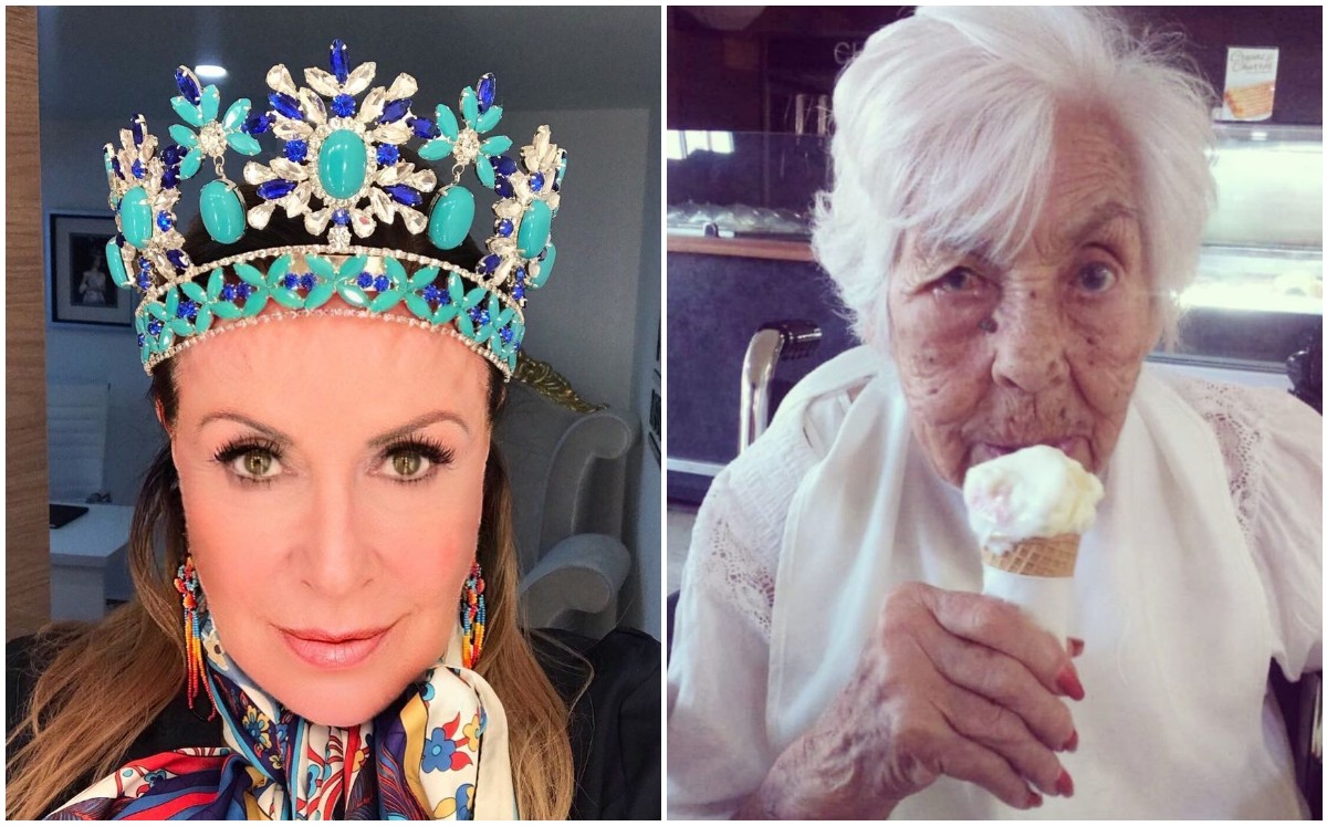 Thalía y Laura Zapata informan que su abuela está delicada de salud (Especial/Instagram).