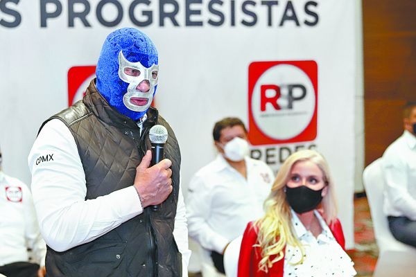 Blue Demon Jr.  Precandidato de Redes Sociales Progresistas. Foto: Cortesía RSP