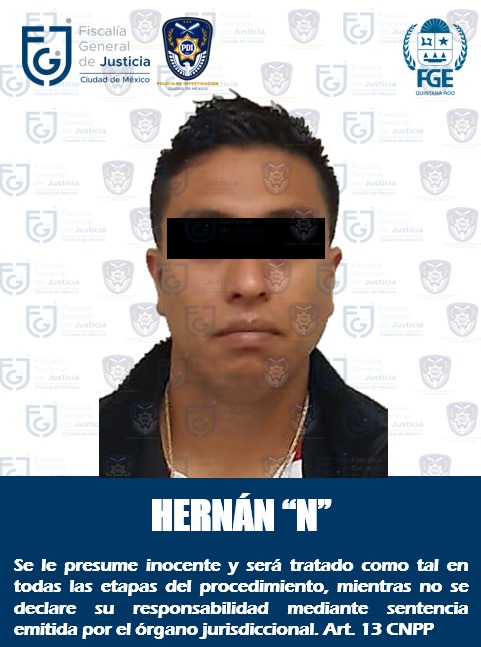 Hernán 'N' fue detenido en la Ciudad de México / Especial