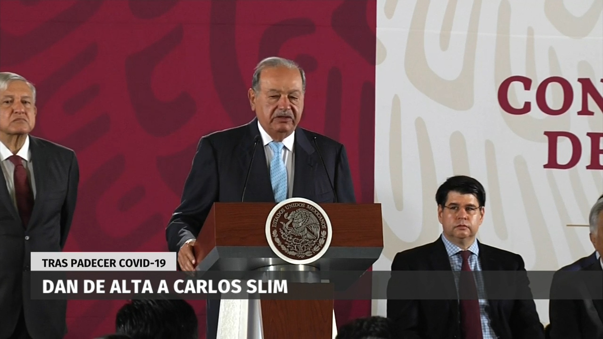 Carlos Slim deja hospital tras contagio de covid-19