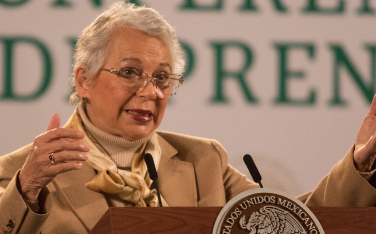 Olga Sánchez Cordero en conferencia matutina. (Cuartoscuro)