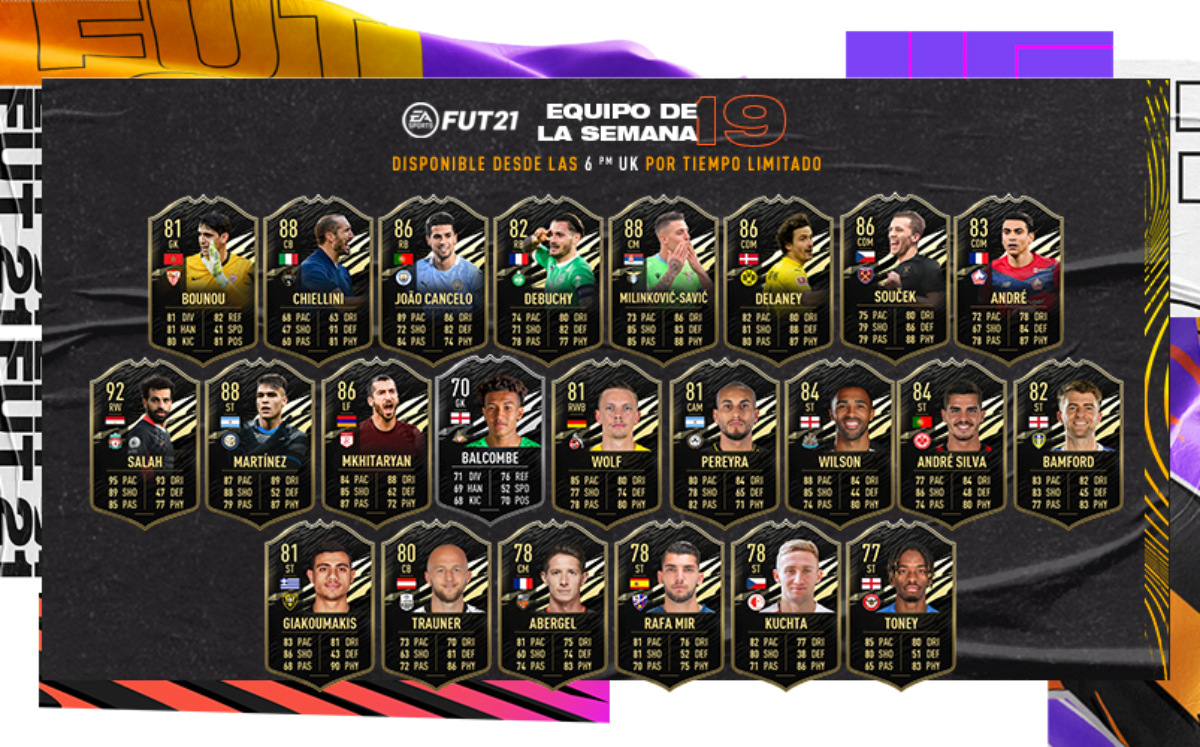 Equipo de la Semana 19 de FIFA 21. (Twitter).