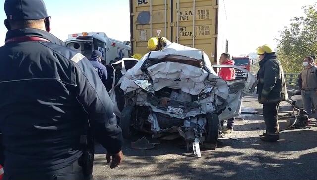 Sobrevivió gracias a que se accionó la bolsa de aire.
