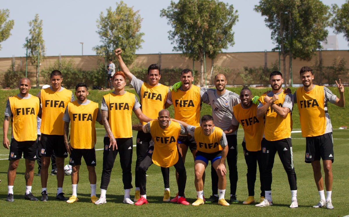 Tigres previo a su debut en el Mundial de Clubes (Twitter @TigresOficial)