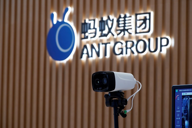 Cámara térmica en la sede del Ant Group, filial de Alibaba. (Reuters)