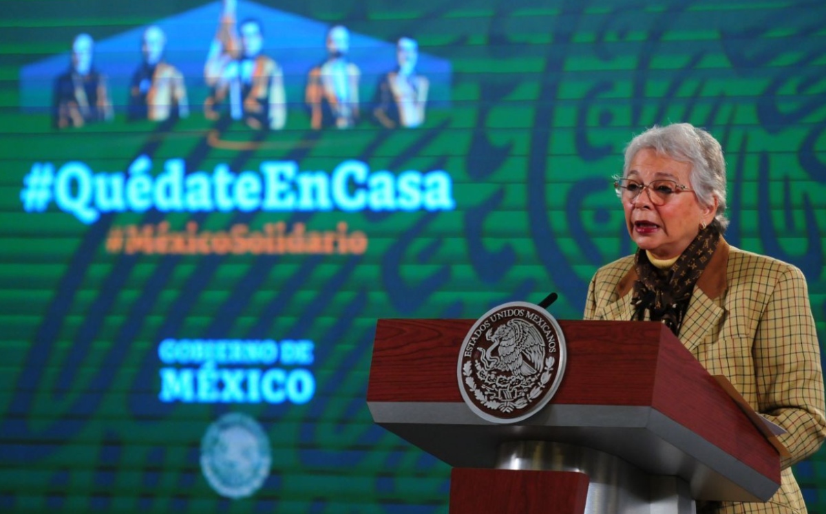 Olga Sánchez Cordero, titular de Segob, en La Mañanera. (Cuartoscuro)