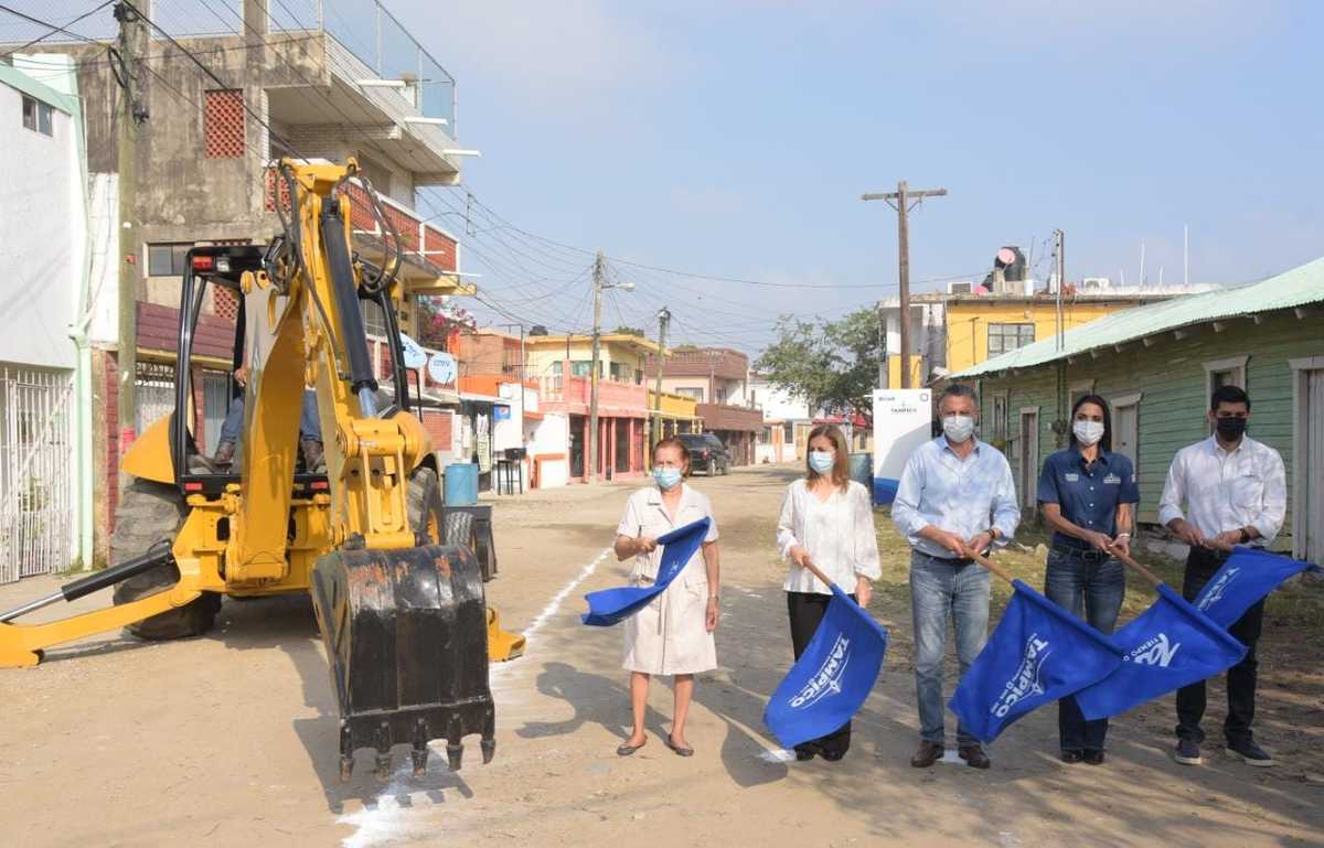 Tampico. Arranque de obra de pavimentación.