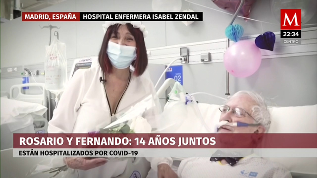 ¡Viva el amor! Pareja internada por covid-19 se casa en hospital de Madrid