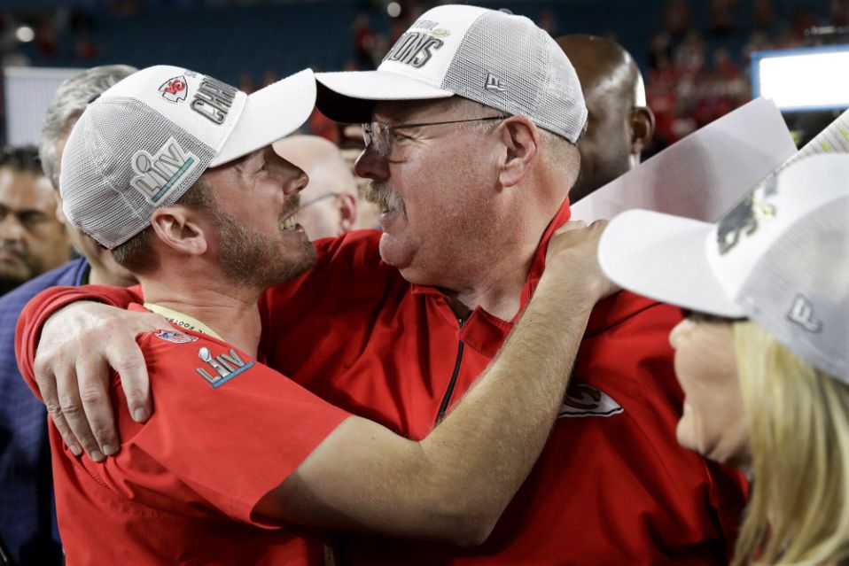 Britt Reid y Andy Reid (AP)