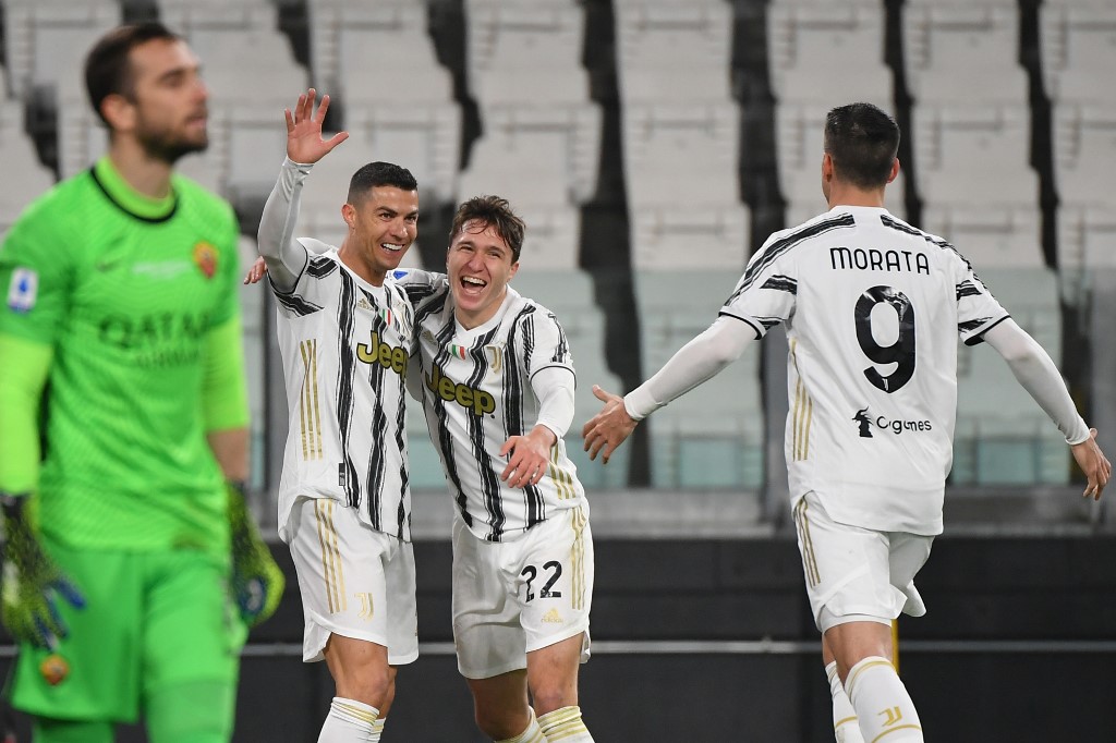 Cristiano Ronaldo marcó en la victoria sobre la Roma (AFP)