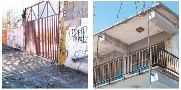 El grafiti y la basura forman parte de la decoración de varias instituciones educativas en el norte de la ciudad. Leonel Rocha