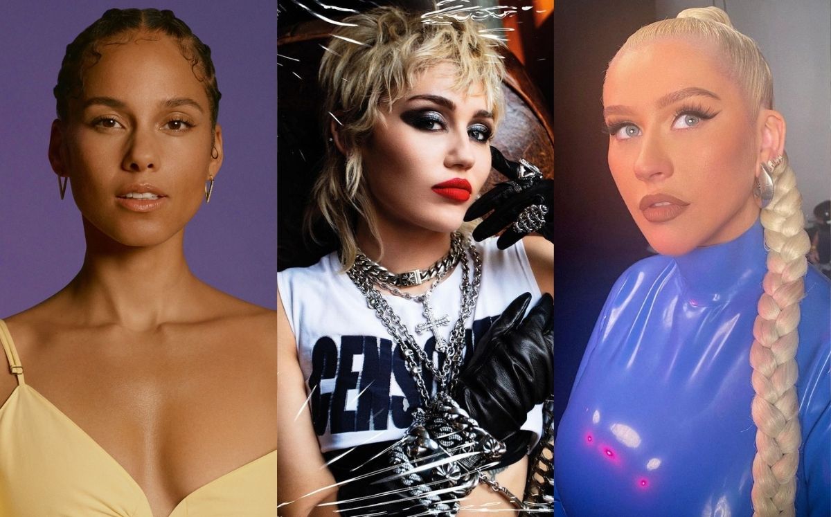 Alicia Keys, Miley Cyrus y Christina Aguilera (Especial)