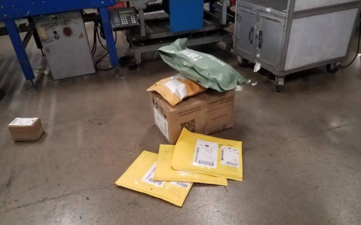 En una bodega de una empresa de paquetería se localizó 751 pastillas aproximadamente | Especial