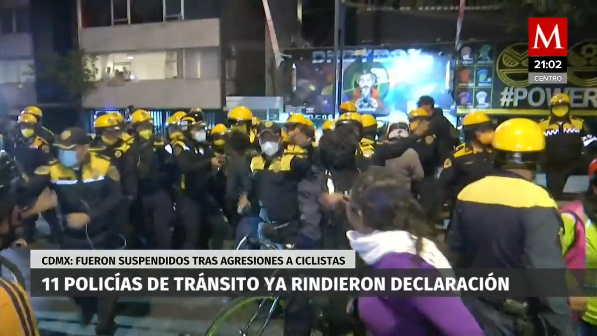 Separan de cargo a 11 policías de tránsito de CdMx tras enfrentamiento con ciclistas