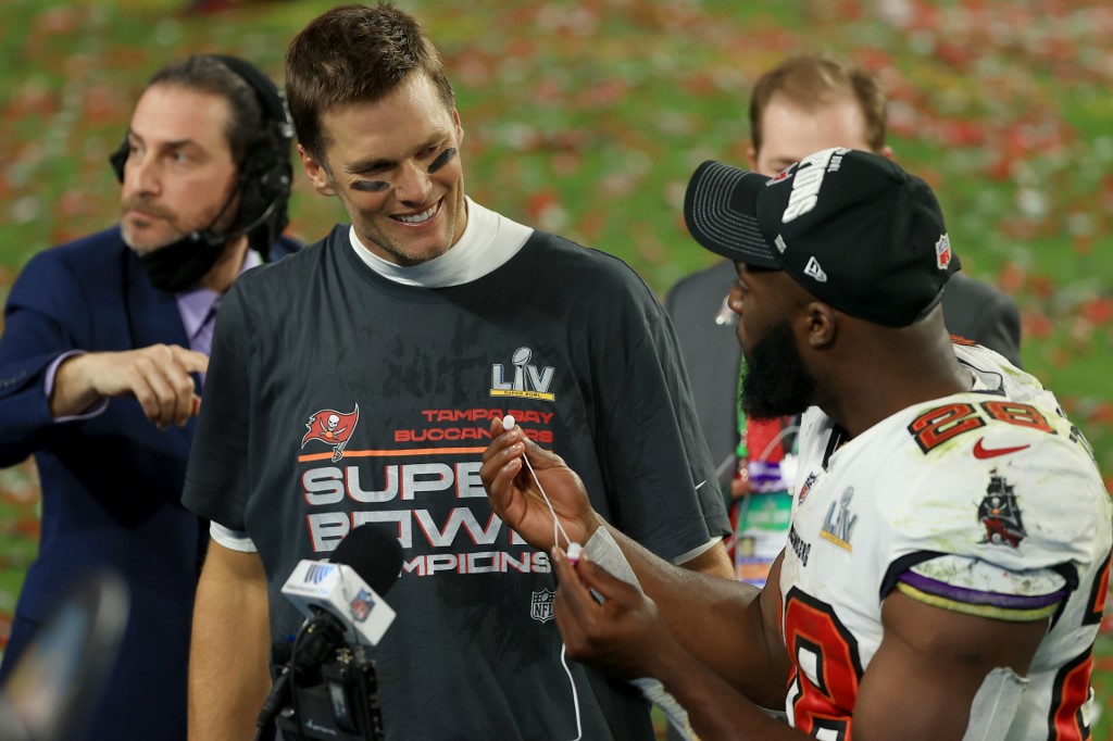 Tom Brady tras ganar el Super Bowl LV (AFP)