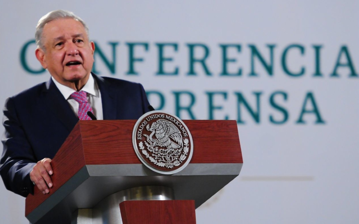 El presidente Andrés Manuel López Obrador en La Mañanera del 8 de febrero. (Cuartoscuro)
