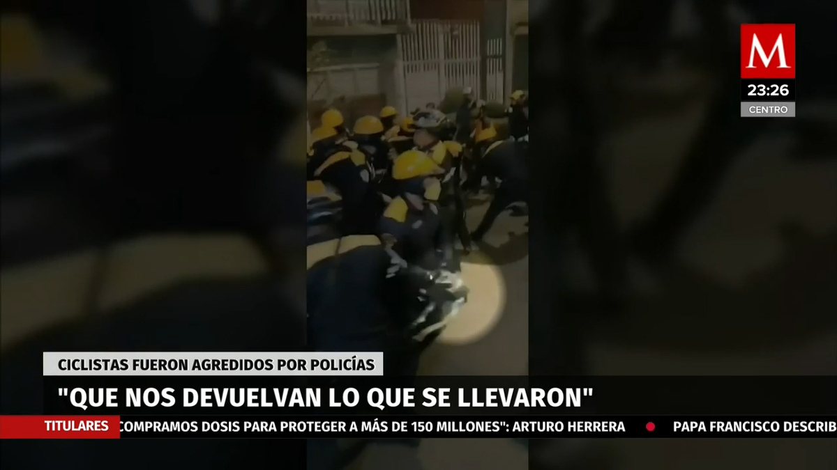 Ciclistas piden que les devuelvan objetos robados por policías; aseguran tener video
