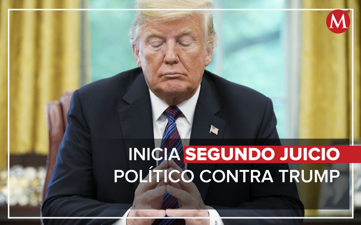 Donald Trump enfrenta por segunda vez un juicio político. | Foto: AFP; Diseño: Marco Villagómez