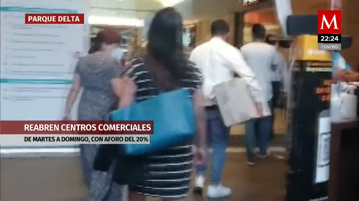 Entre largas filas y medidas sanitarias... así fue reapertura de centros comerciales en CdMx