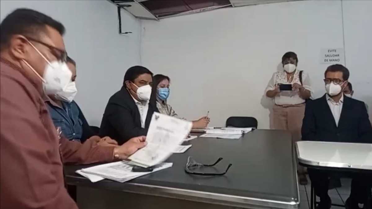Reunión de cabildo en Tlaxcoapan. (Cortesía)