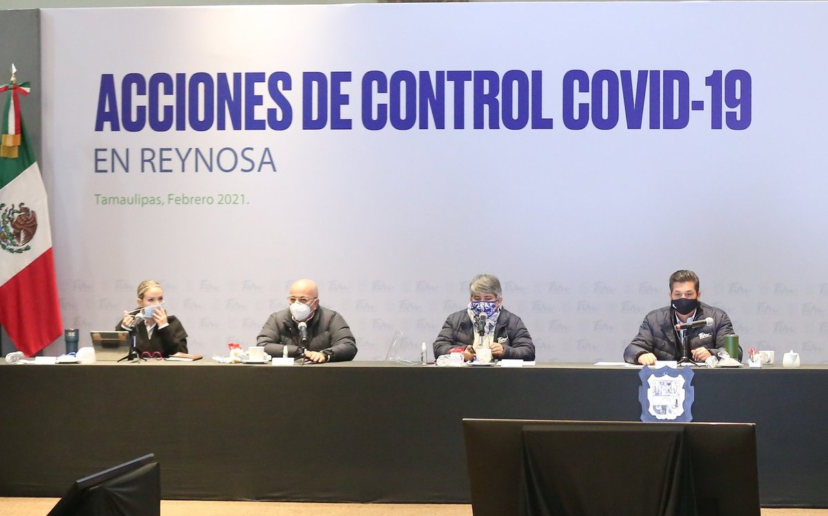 Francisco García Cabeza de Vaca en reunión en Reynosa. (Cortesía)