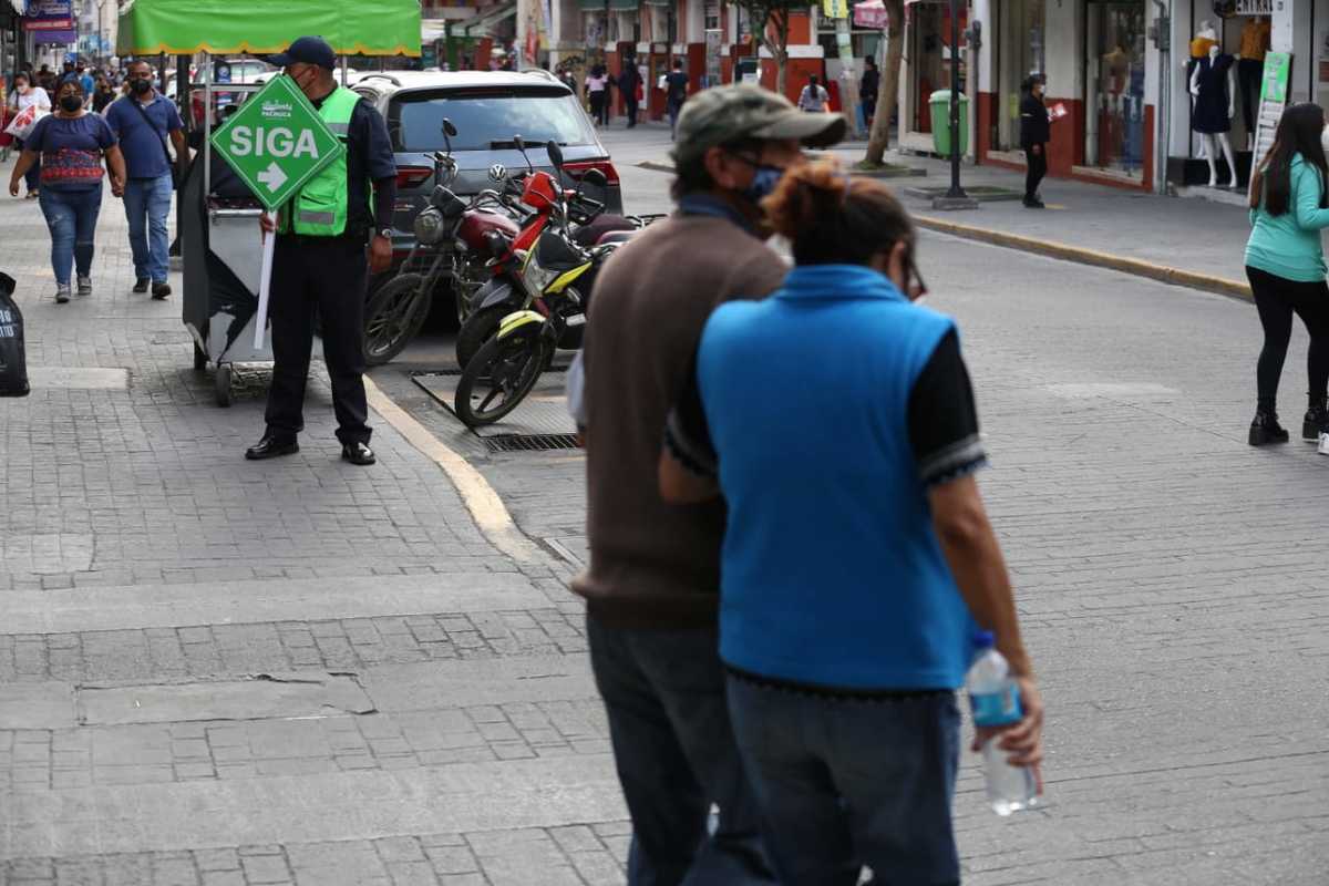 Movilidad en el centro de Pachuca. (Jorge Sánchez)