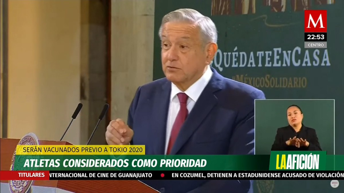 AMLO prioriza vacunas para los deportistas mexicanos que estarán en Tokio 2021