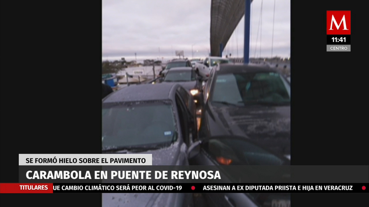Carambola en el puente de Reynosa por bajas temperaturas