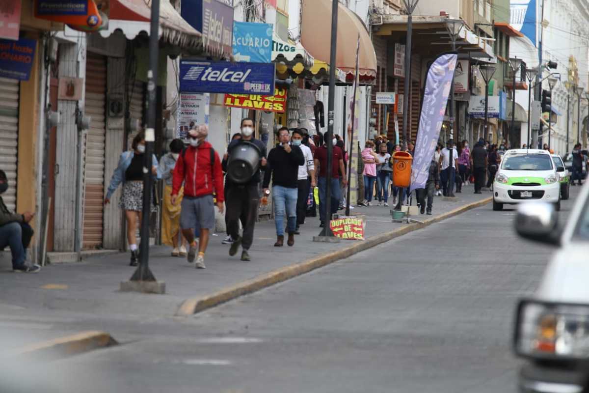 Movilidad en el centro de Pachuca. (Jorge Sánchez)