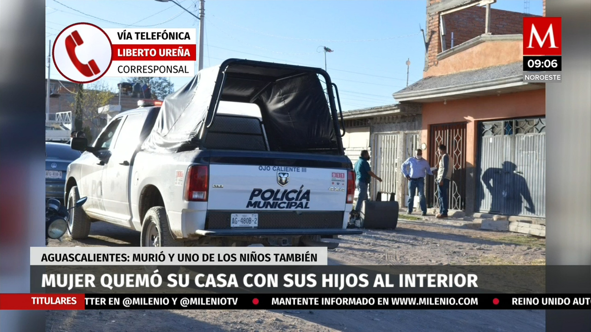 En Aguascalientes, mujer quemó su casa con sus hijos al interior