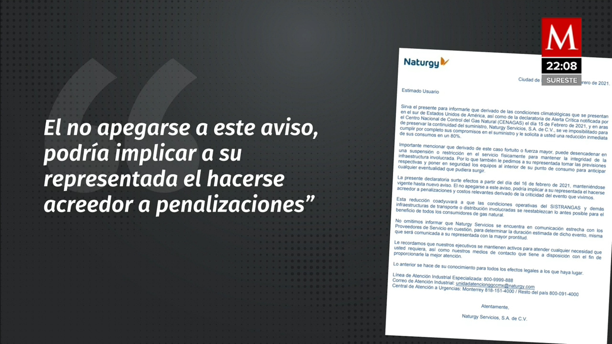 Cenagas emite alerta crítica de gas natural; llama a usuarios a ajustar consumo