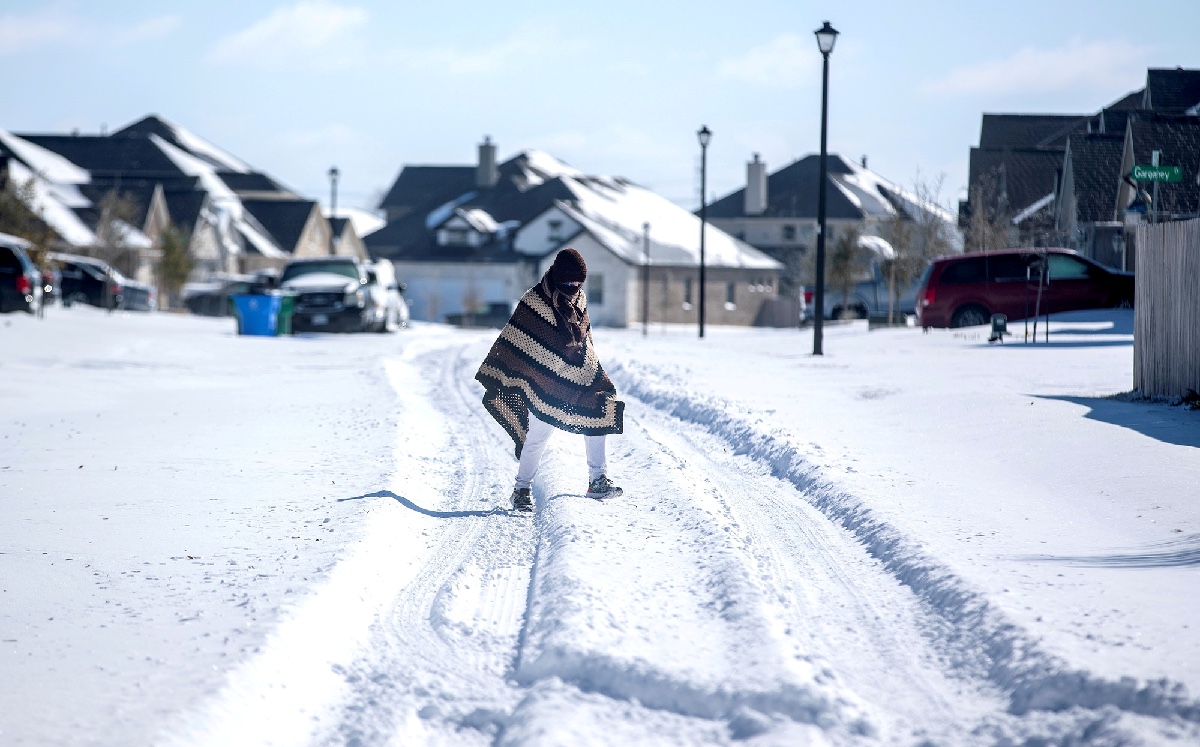 El barrio de Pflugerville, Texas, se quedó sin electricidad. (Reuters)