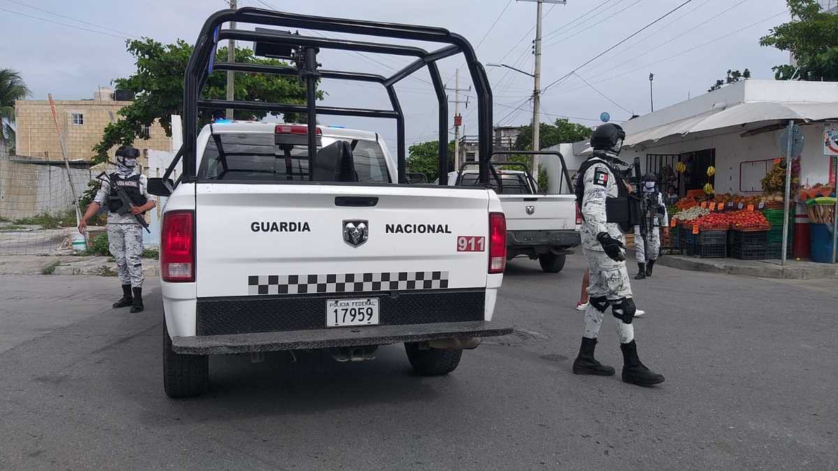 Elementos de la Guardia Nacional ayudaron a la captura de los implicados.