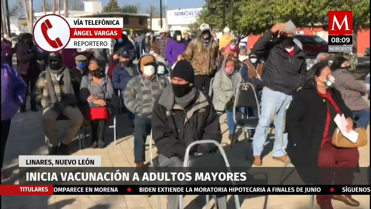 Nuevo León. En Linares, Inicia vacunación a adultos mayores