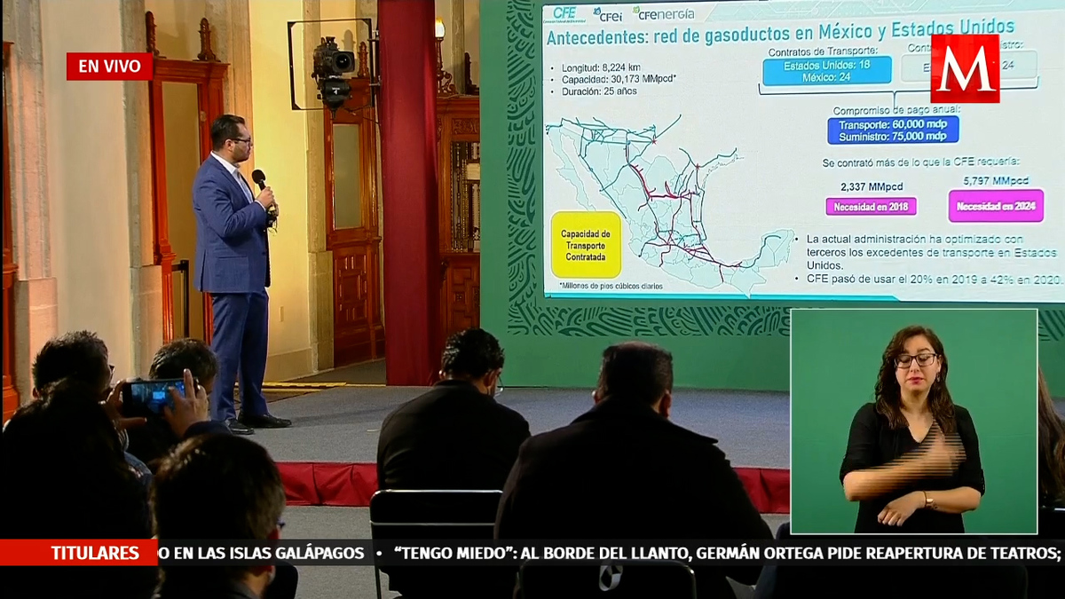Gobiernos pasados aumentaron dependencia del gas natural de EU: CFE
