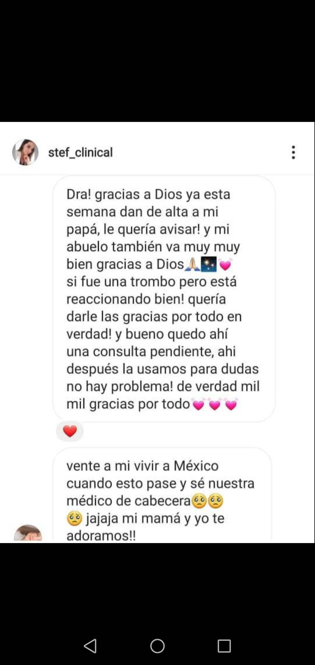 Los mensajes de agradecimiento para los médicos son muchos. (Captura de pantalla)
