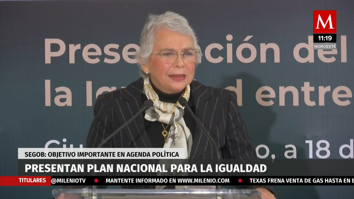 Olga Sánchez Cordero presenta Plan Nacional para la Igualdad