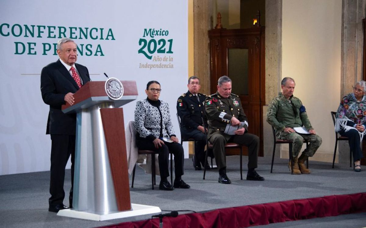 López Obrador en La Mañanera del 19 de febrero desde Palacio Nacional. (Cuartoscuro)
