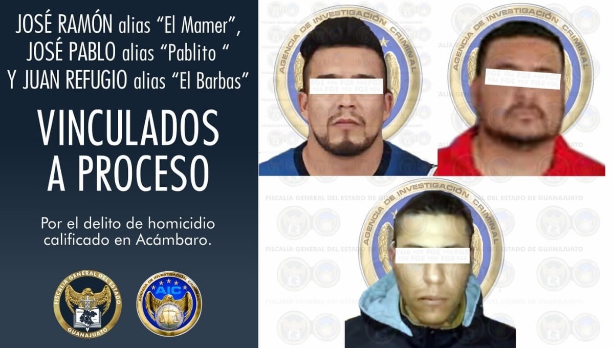 El Mamer, El Barbas y El Pablito, jefe de plaza e integrantes del CSRL, fueron vinculados a proceso por el homicidio de un abogado en Acámbaro.