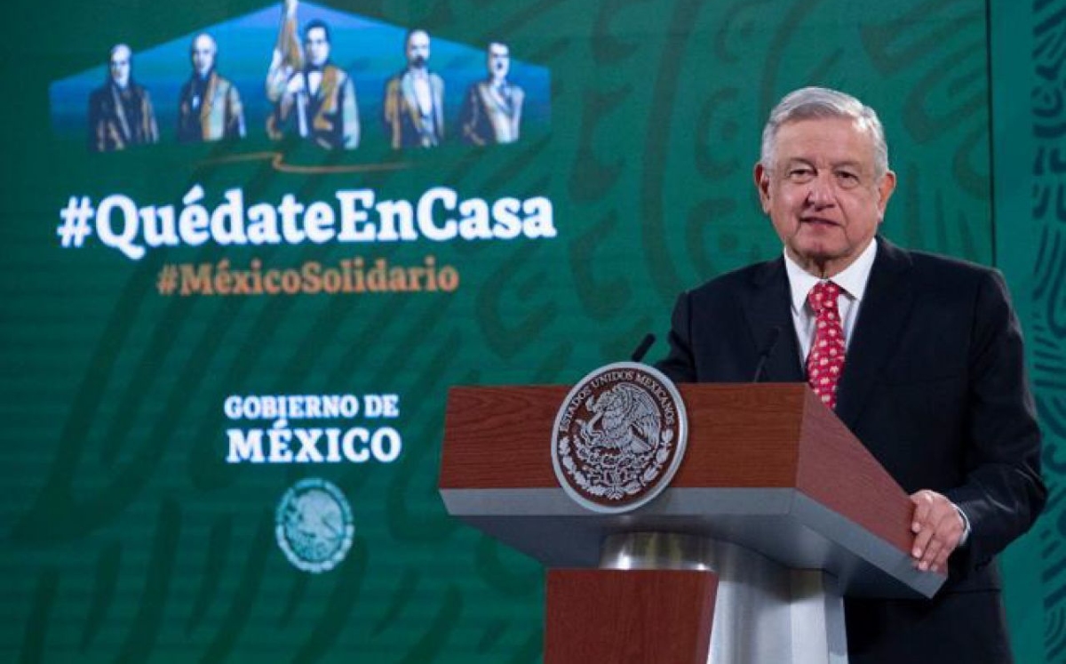 El mandatario mexicano durante su conferencia de prensa de hoy en Palacio Nacional. (Cuartoscuro)